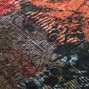 Tapete lavável antiderrapante 120x180 cm patchwork multicor