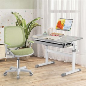 Cadeira de Escritório Infantil, 57 x 57 x 80-92 cm, (SECRETARIA NÃO INCLUIDA) Altura Ajustável, Verde