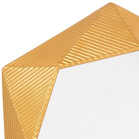 Espelho de parede em metal dourado 60 x 51 cm BASTIA Beliani