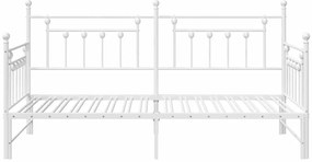 Estrutura de Cama Dia com Cama Auxiliar Branca 100x190 cm Aço