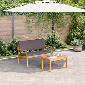 Conjunto de Sofás de Jardim de 4 Peças com Almofadas em Madeira Sólida de Acácia