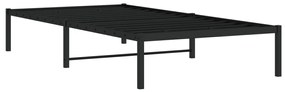 Estrutura de cama 100x190 cm metal preto