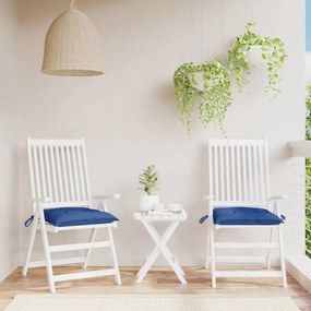 vidaXL Almofadões de cadeira 2 pcs 50x50x7 cm tecido oxford azul