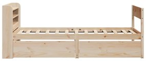 Cama sem colchão 100x200 cm madeira de pinho maciça