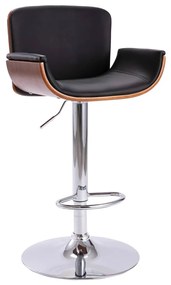 vidaXL Banco de bar couro artificial preto