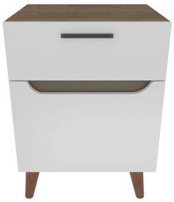 Mesa de Cabeceira Losso – Branco Carvalho – 45x36,8x63 cm
