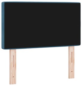 Cabeceira LED com botão de cristal, tufted, azul escuro, 80 cm, veludo