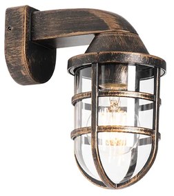 Candeeiro de parede exterior vintage dourado antigo IP54 - Joeri Moderno