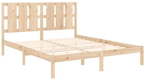 Estrutura de cama 160x200 cm pinho maciço