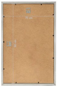 Molduras para parede 5 pcs 70x90 cm MDF prateado