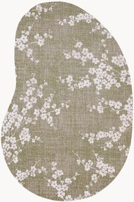 Tapete lavável em jacquard para interior e exterior de forma orgânica Sakura