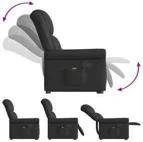 Poltrona massagens reclinável elevatória couro artificial