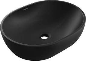 Mexen Viki lavatório de bancada 48 x 35 cm, preto mate - 21054885