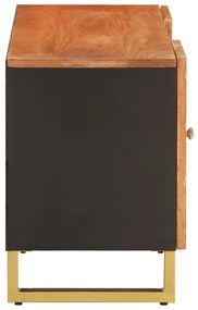 Móvel de TV 105x33,5x46 cm mangueira maciça castanho e preto