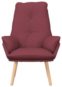 Poltrona Relaxante em Tecido Vermelho Vinho