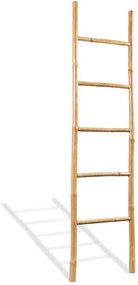 Toalheiro escada com 5 degraus bambu 150 cm