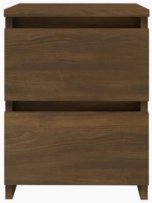 Mesa cabeceira 2pcs 30x30x40cm deriv. madeira carvalho castanho