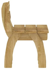 Conjunto de jantar p/ jardim 3 pcs madeira de pinho impregnada