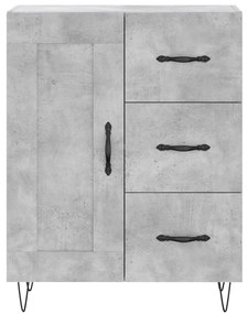 Armário alto 69,5x34x180 cm derivados de madeira cinza cimento