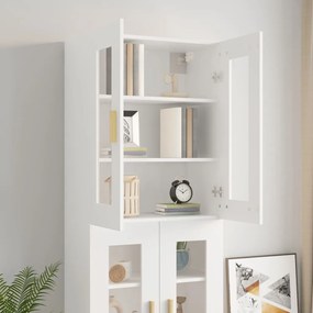 Armário de parede suspenso 69,5x34x90 cm branco