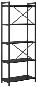 Estante Carvalho preto 60 x 30 x 153 cm Madeira processada