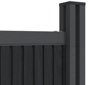 Painel de vedação 353x186 cm WPC cinzento