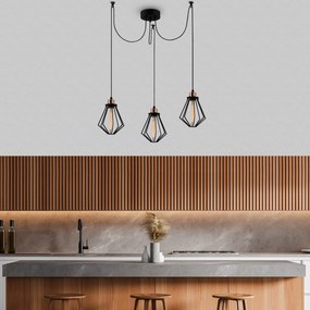 Candeeiro Chandelier Oylat – Preto – Ø108 cm x 110 cm