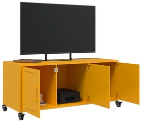 Móvel TV 100,5x39x43,5 cm aço laminado a frio amarelo mostarda