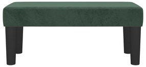 Banco 70x30x30 cm veludo verde-escuro