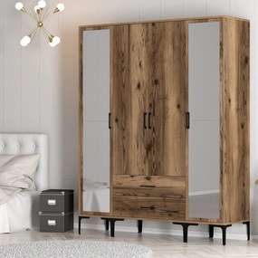 Guarda-roupa Kumsal RTR – Nogueira – 160x47,5x201,4 cm