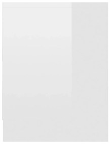Mesa de cabeceira derivados de madeira branco brilhante