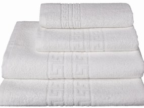 30x50 cm / 48 toalhas brancas hotelaria 100% algodão fio convencional duplo torcido