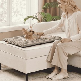 Manta para cães S 75 x 50 cm lavável na máquina cinzenta