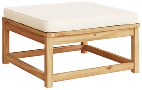 10pcs conjunto lounge jardim c/almofadões madeira maciça acácia
