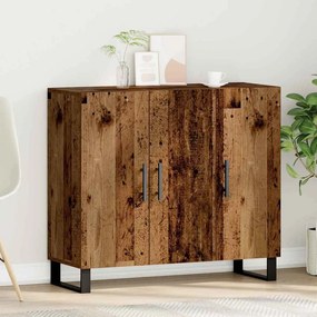 Sideboard vidaXL com 3 Portas em Madeira Antiga 90x34x80 cm em Madeira Encenada