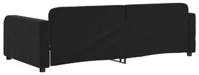 Sofá-cama 90x190 cm veludo preto