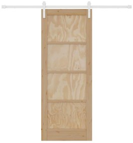 Porta Deslizante vidaXL com Conjunto de Acessórios 78x202 cm Madeira M