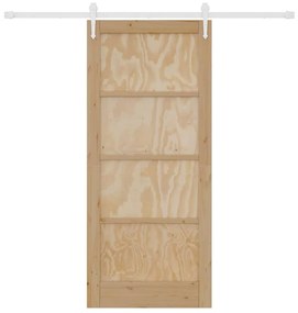 Porta de Correr vidaXL com Conjunto de Ferragens 86x198.5 cm Madeira M