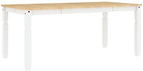 3 pcs conjunto de jantar Panama madeira pinho maciça branco