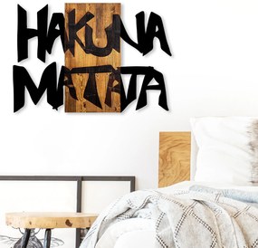 Acessório Decorativo de Parede Hakuna Matata 5 – Preto e Nogueira Clar