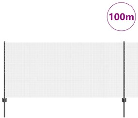 Cerca de Arame Soldado com 88 Estacas U Cinza 1x100 m Aço