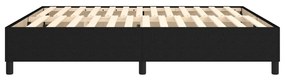Estrutura de cama sem colchão 180x200 cm tecido preto