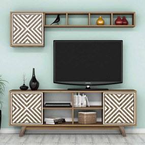 Unidade de TV Inci – Nogueira e Branco – 160 cm x 56,2 cm x 35 cm