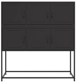 Aparador 100,5x39x107 cm aço preto