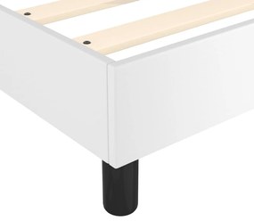 Estrutura de cama 140x200 cm couro artificial branco