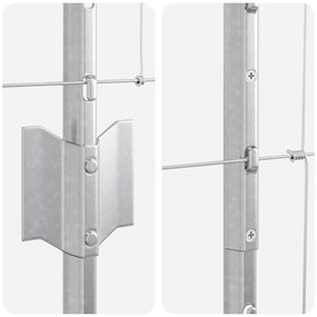 Postes de Cerca vidaXL 22 pcs U-Channel 120 cm Aço Galvanizado, Cerca