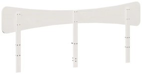 Cabeceira 200 cm madeira de pinho maciça branco