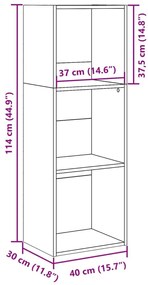 Estante 40x30x114 cm derivados de madeira branco