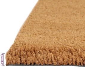 Tapetes porta 2 pcs 40x60 cm fibra de coco tufada natural