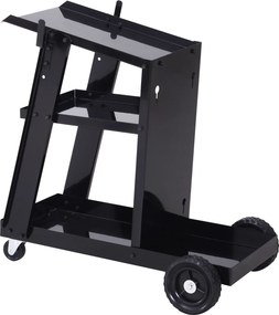 Carro de Soldadura Móvel (MAQUINA SOLDAR NÃO INCLUIDA), 71 x 39 x 70 cm, 3 Níveis, Preto